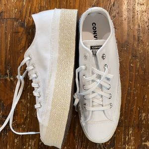 White Platform Converse NWOT